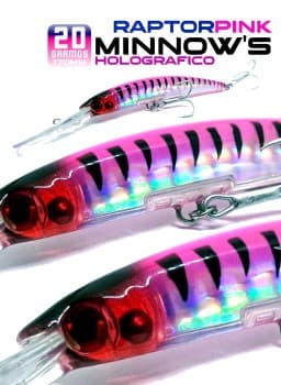 Minnow Raptor Rosa 17cm - 20gr.