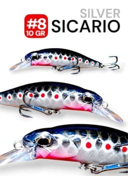 Minnow Sicario Plateado 8cm - 12gr.
