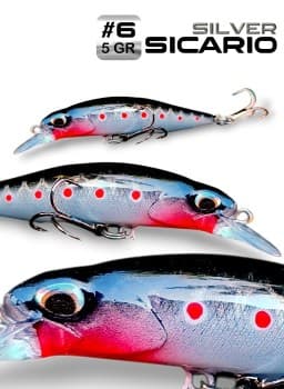 Minnow Sicario Plateado 8cm - 12gr.